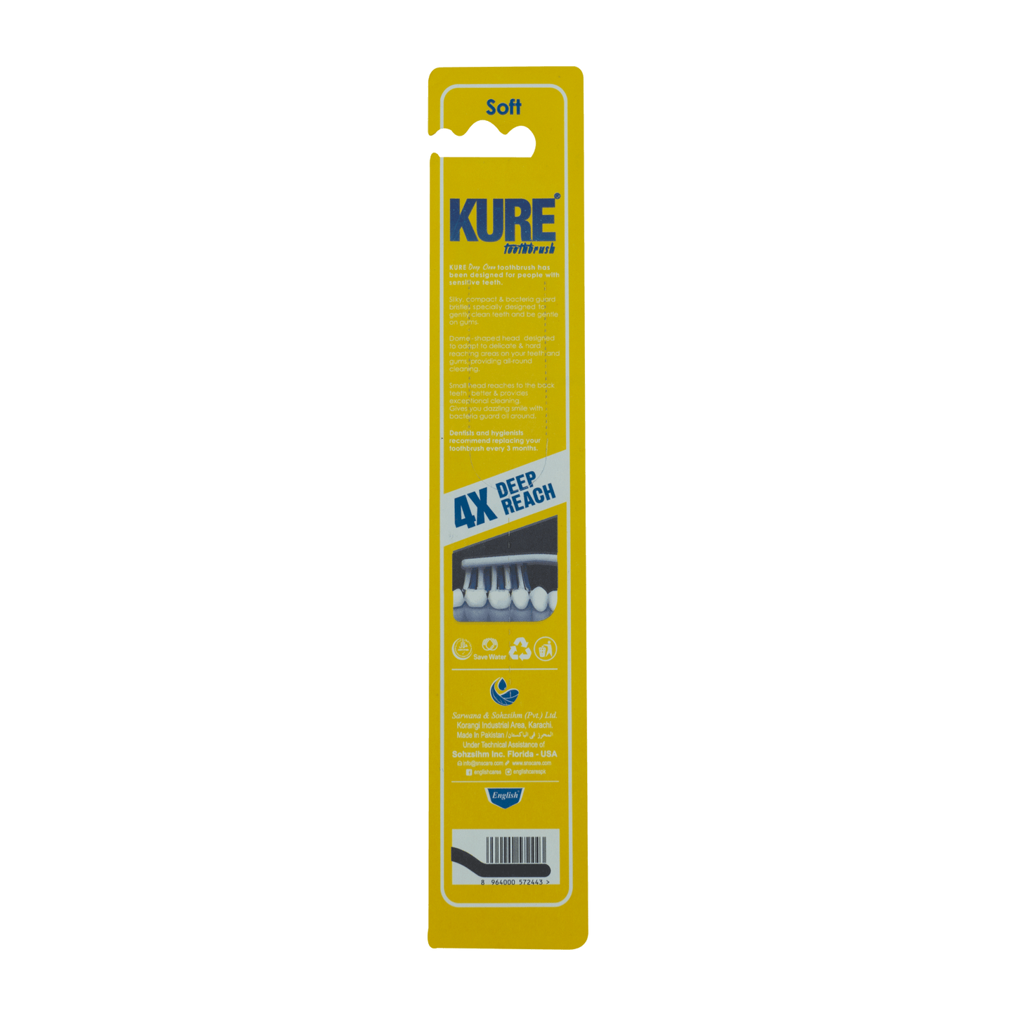Kure 4X Bacteria Guard Bristles Toothbrush (Soft)