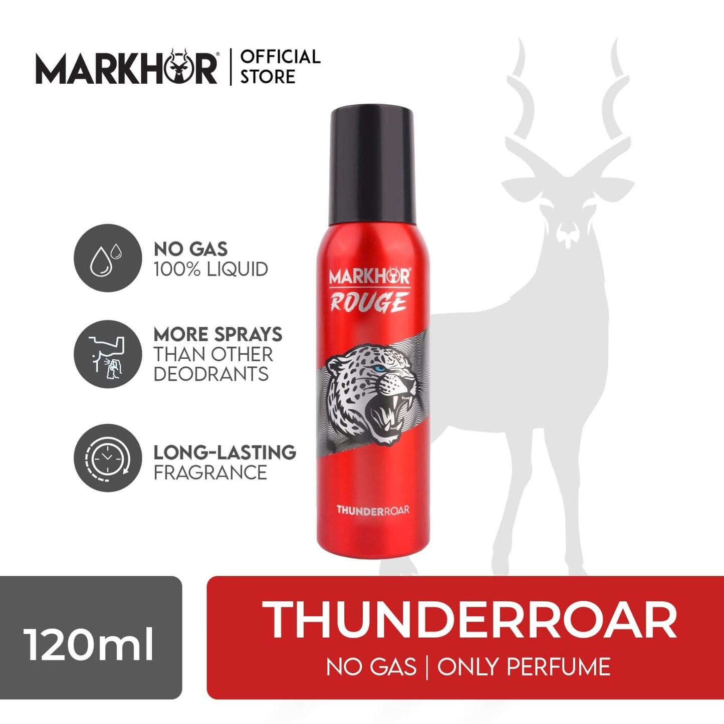 Markhor Thunder Roar body spray (Non-Gas) 120ml