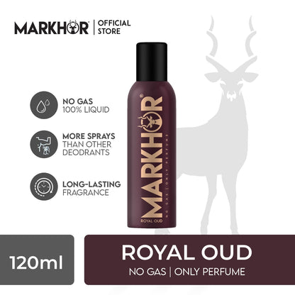 Markhor Royale Oud body spray (Non-Gas) 120ml