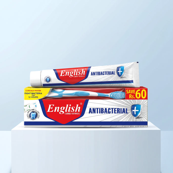 English Antibacterial Toothpaste Brush Pack (60g)