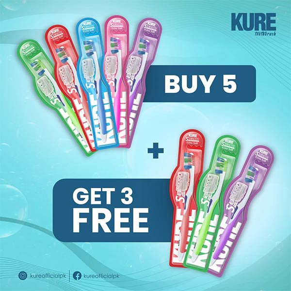 Buy 5 KURE Brushes and Get 3 Free
