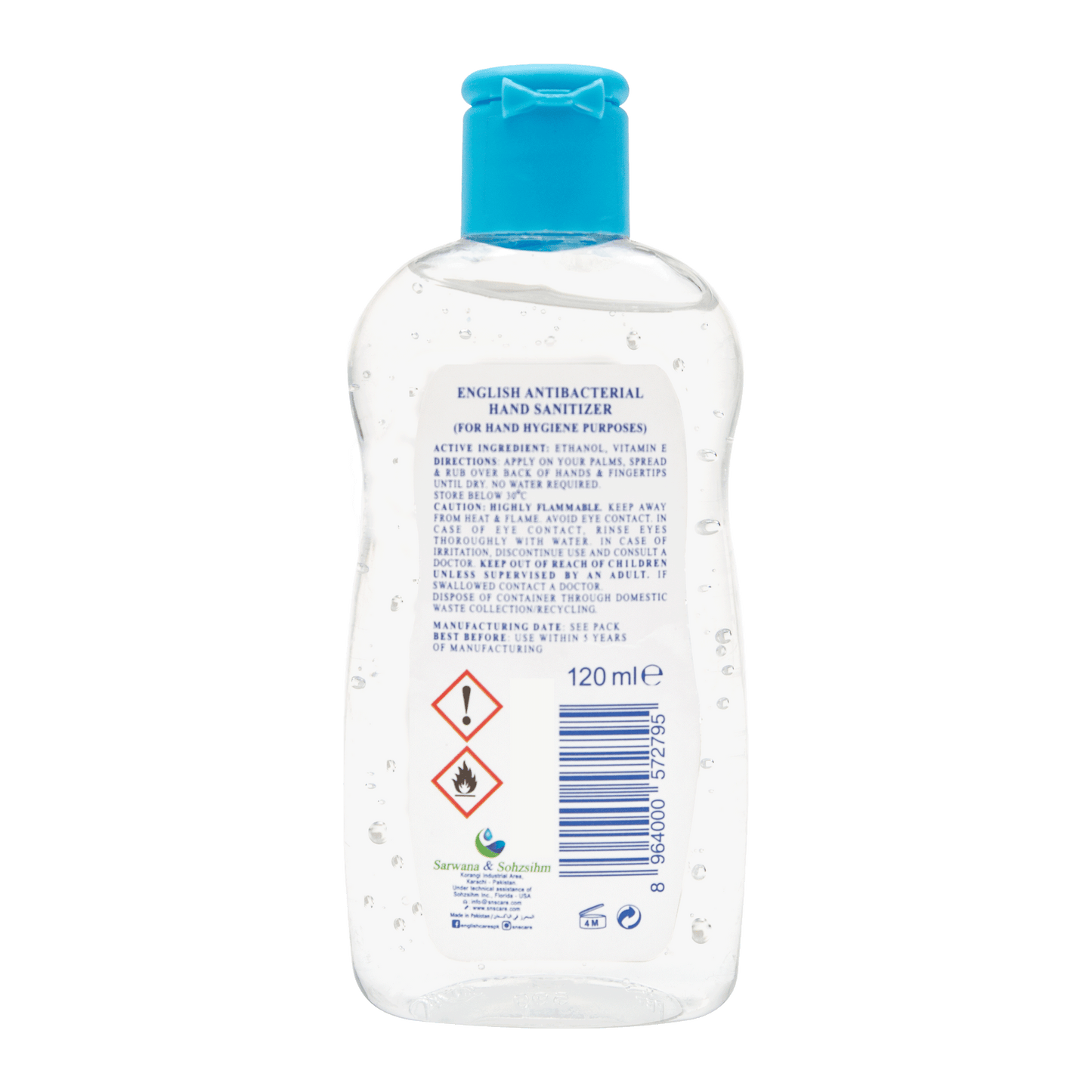 English Hand Sanitizer Antibacterial (60ml)