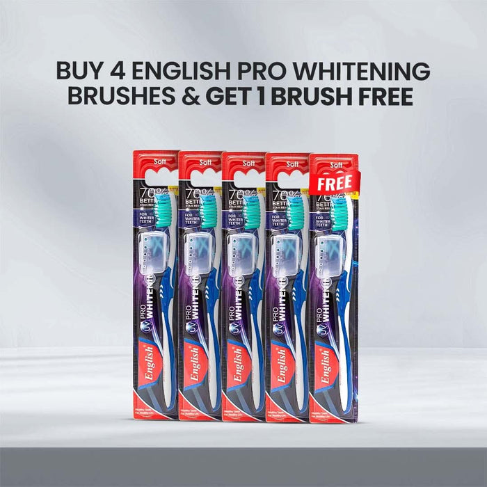 Buy 4 English Pro Whitening Brushes Get 1 Brush Free