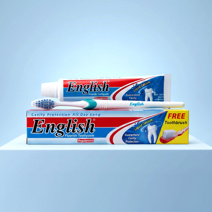 English Toothpaste Regular mint Brush Pack (60g)