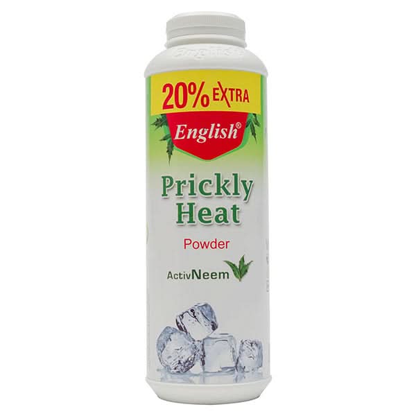 English Prickly Heat Neem Active Powder Large Pack (220g)