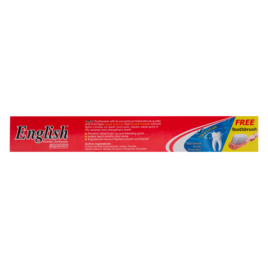 English Toothpaste Regular mint Brush Pack (60g)