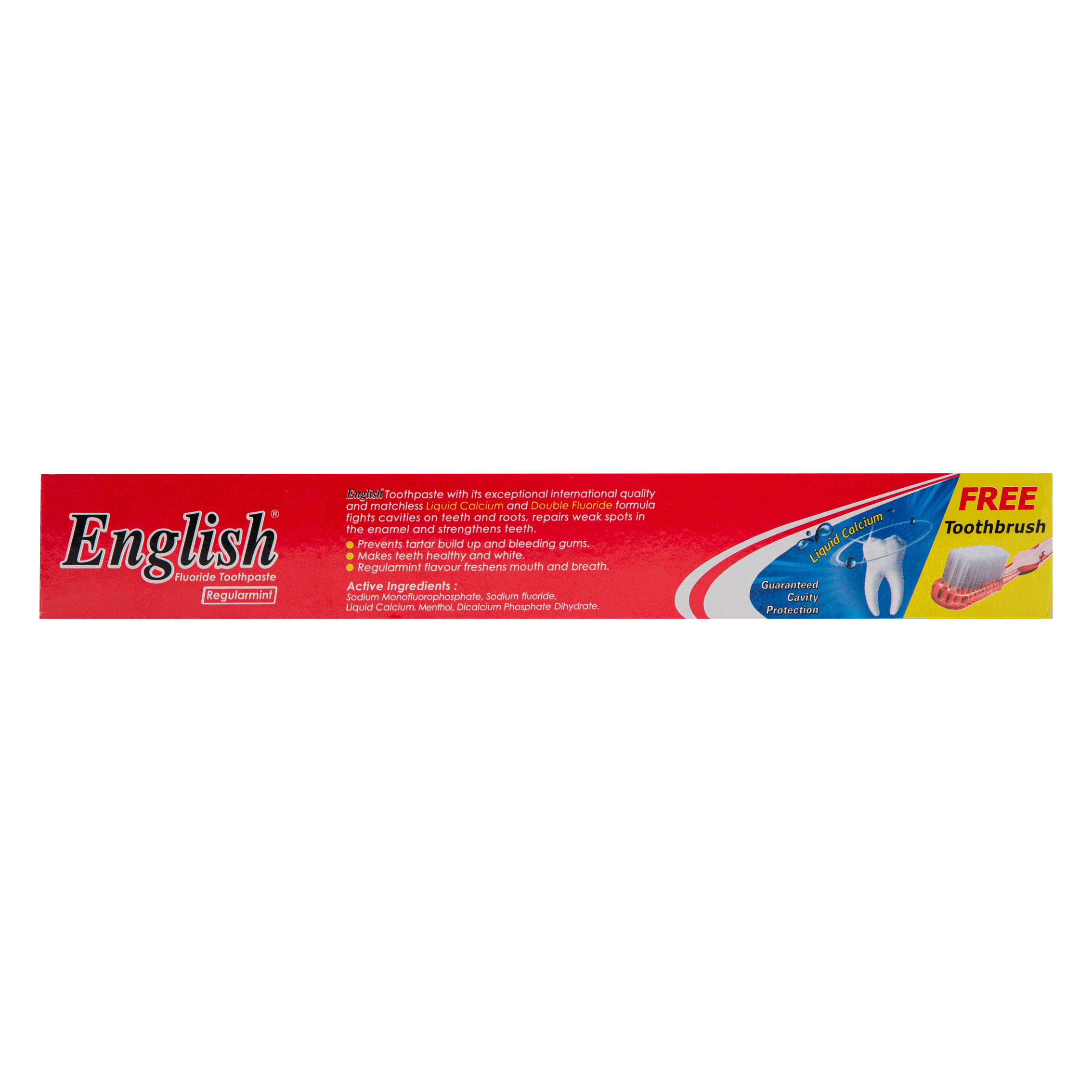 English Toothpaste Regular mint Brush Pack (60g)