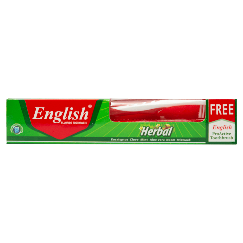 English Herbal Toothpaste Window Pack With Brush (60g)