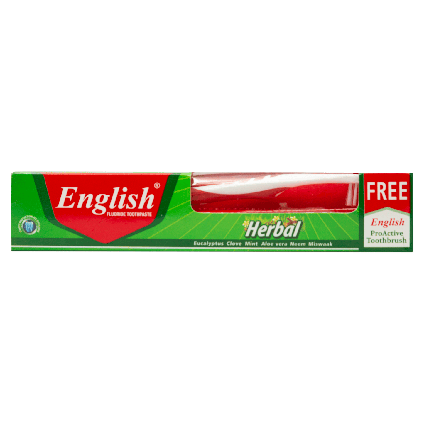 English Herbal Toothpaste Window Pack With Brush (60g)