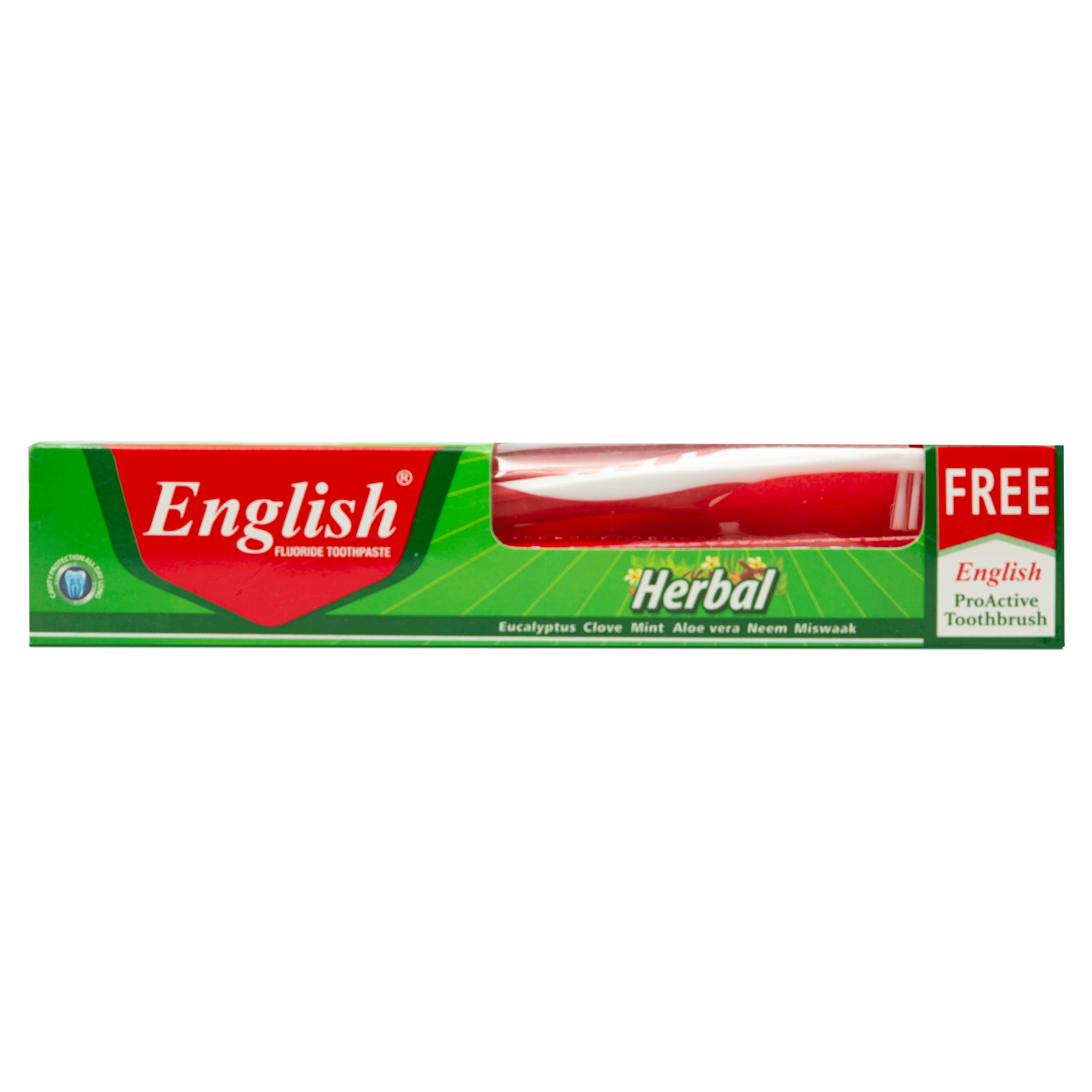 English Herbal Toothpaste Window Pack With Brush (60g)