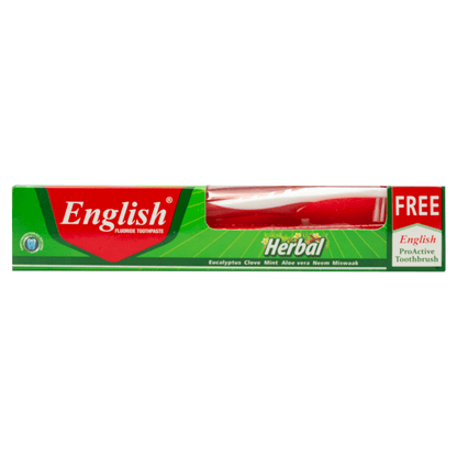 English Herbal Toothpaste Window Pack With Brush (60g)