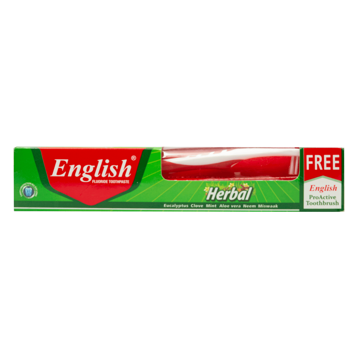 English Herbal Toothpaste Window Pack With Brush (60g)