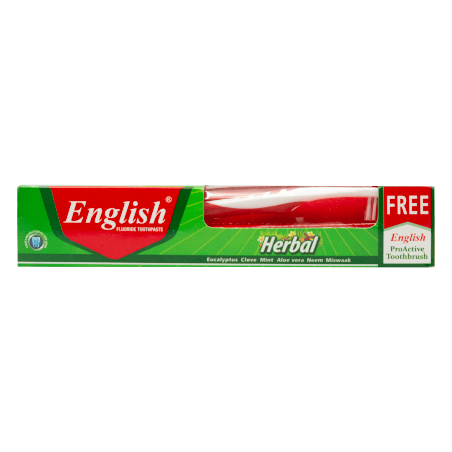 English Herbal Toothpaste Window Pack With Brush (60g)