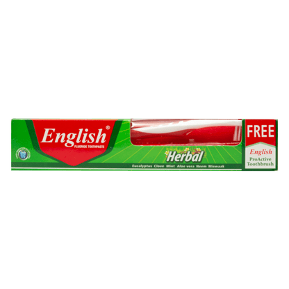 English Herbal Toothpaste Window Pack With Brush (60g)