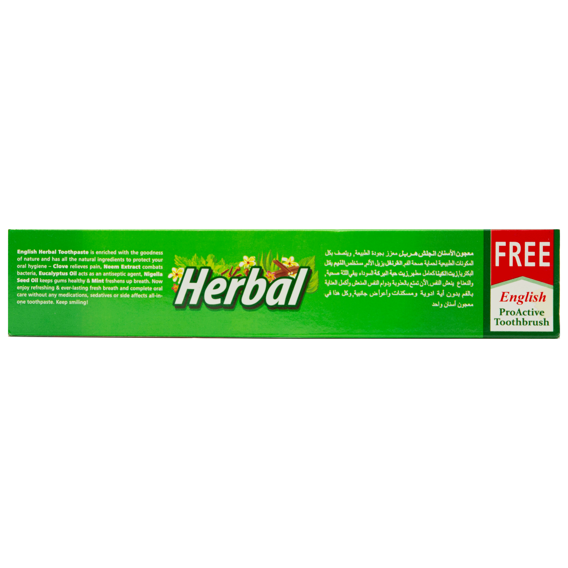 English Herbal Toothpaste Window Pack With Brush (60g)