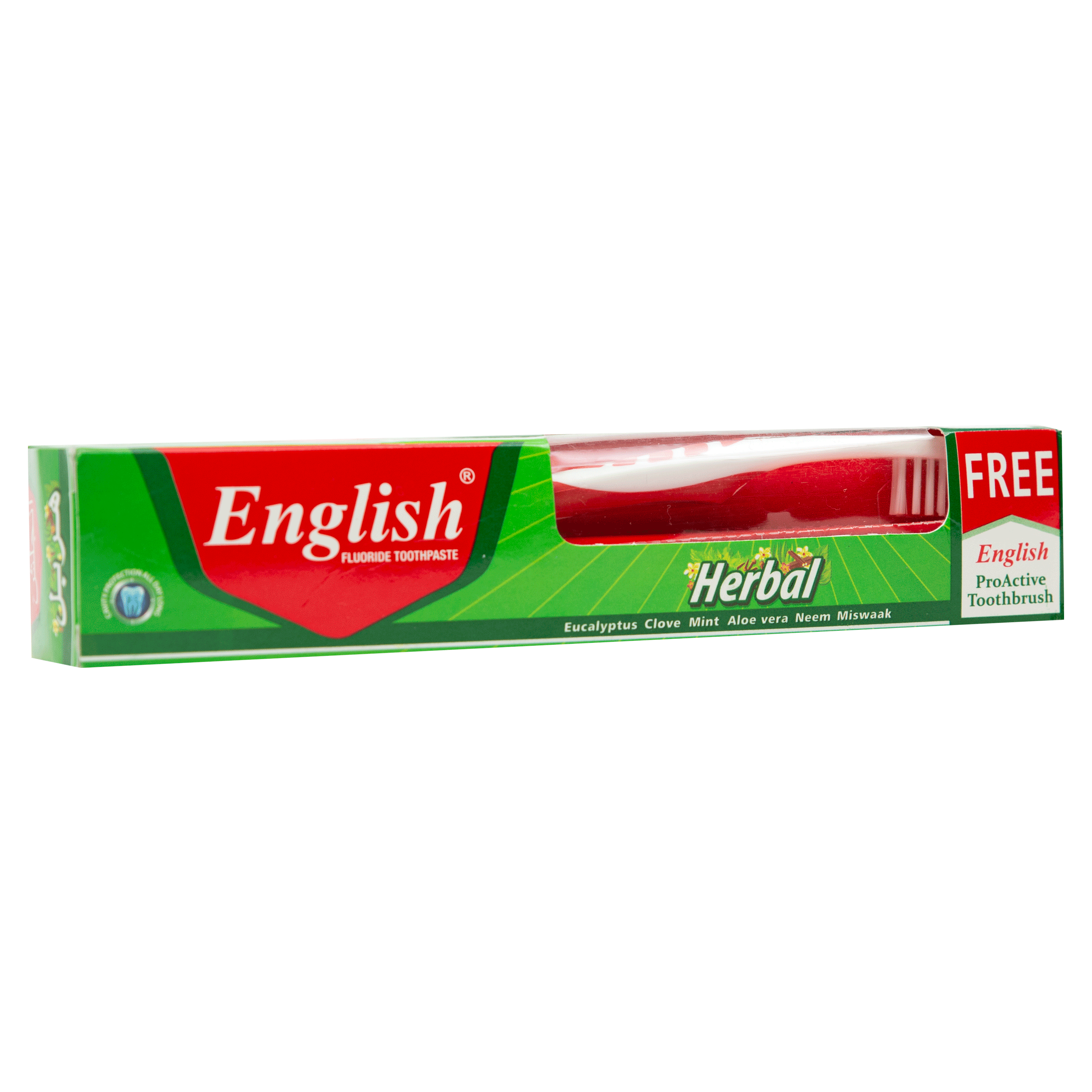 English Herbal Toothpaste Window Pack With Brush (60g)