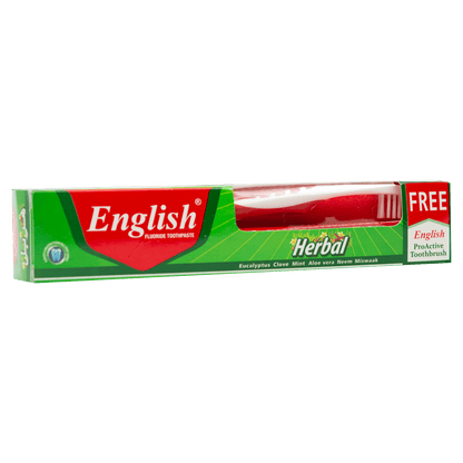 English Herbal Toothpaste Window Pack With Brush (60g)