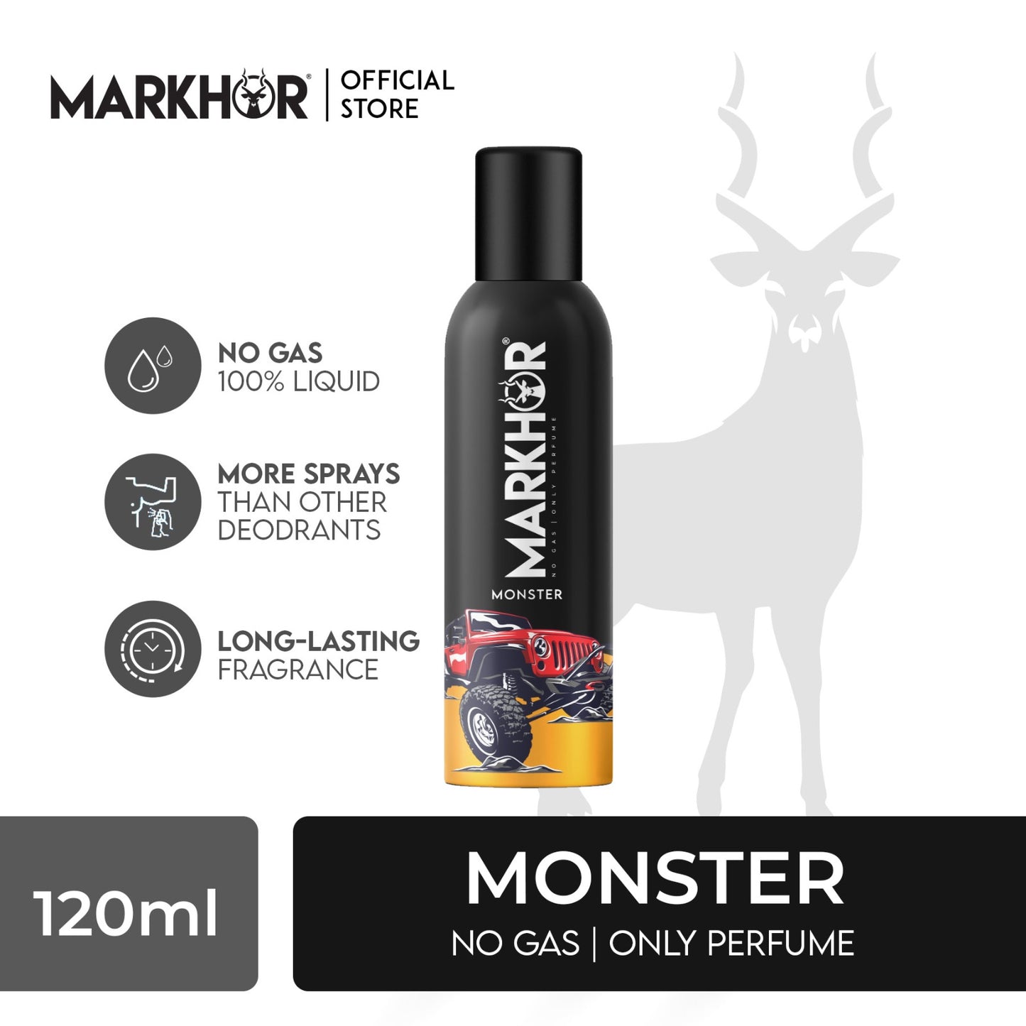 Markhor Monster body spray (Non-Gas) 120ml