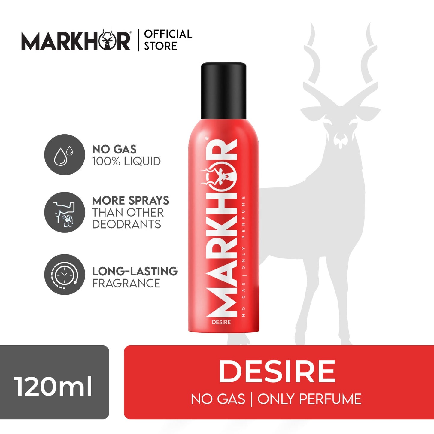 Markhor Desire Body Spray (Non-Gas) 120ml