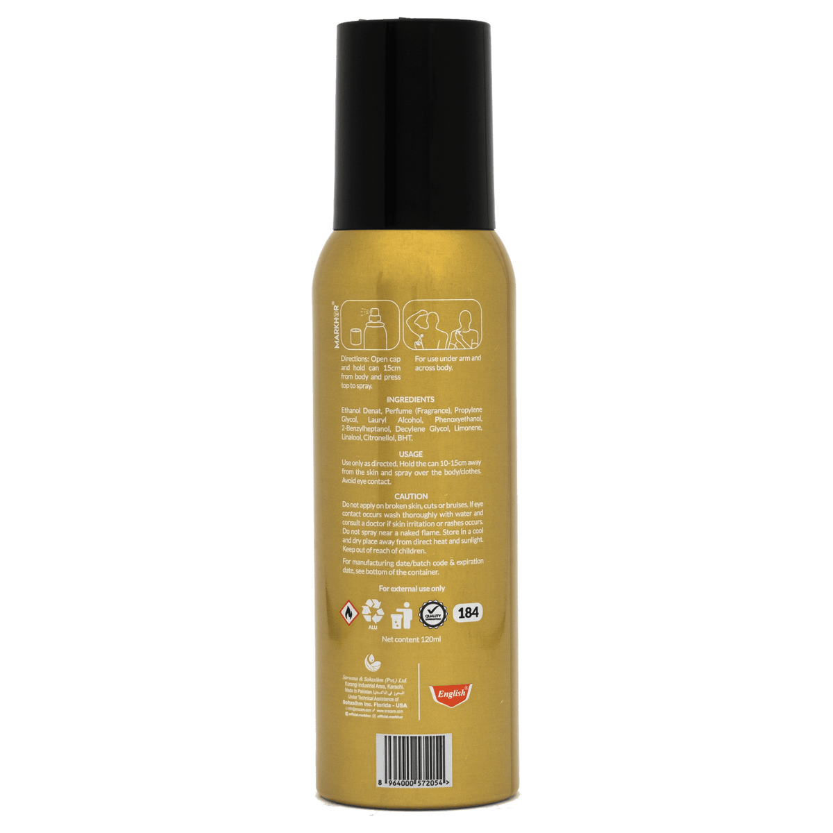 Markhor Icon Body Spray (Non-Gas) 120ml