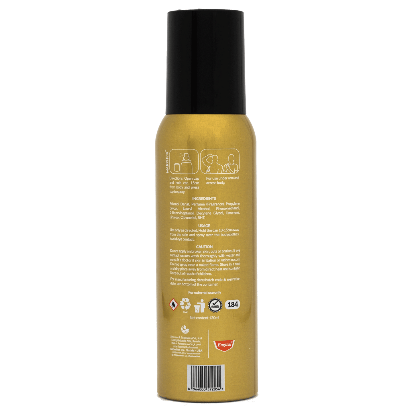 Markhor Icon Body Spray (Non-Gas) 120ml