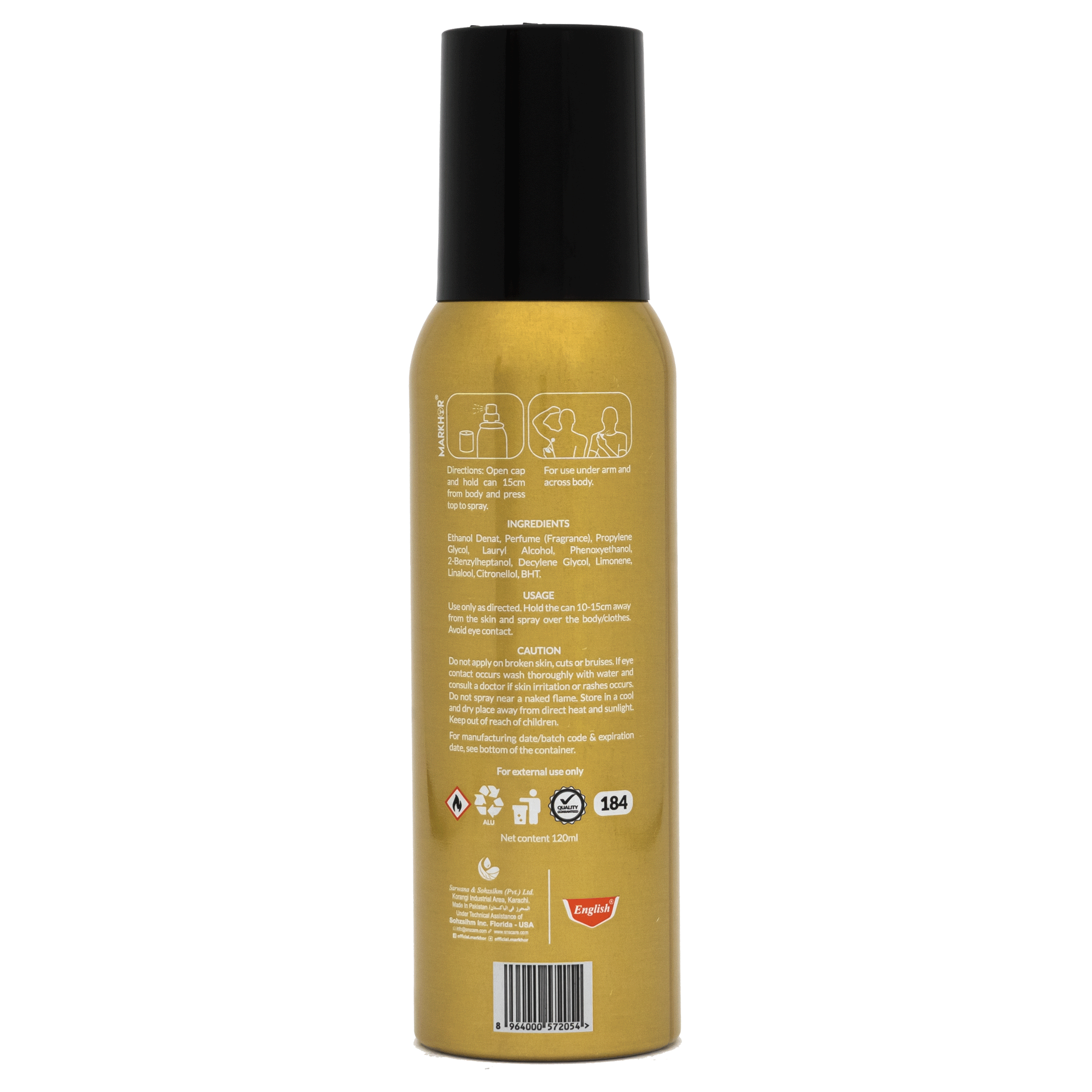 Markhor Icon Body Spray (Non-Gas) 120ml