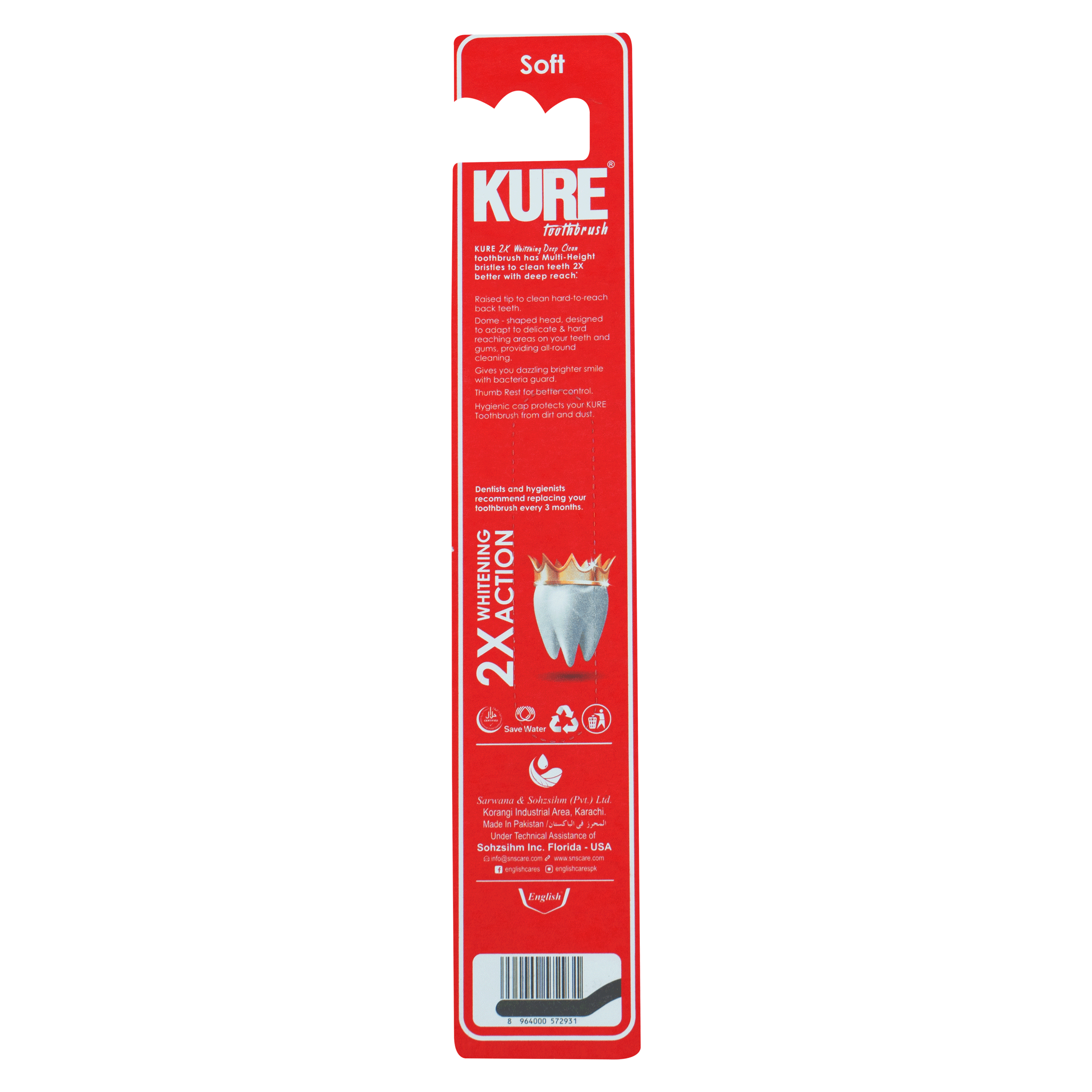 Kure 2X Whitening Action Toothbrush (Soft)