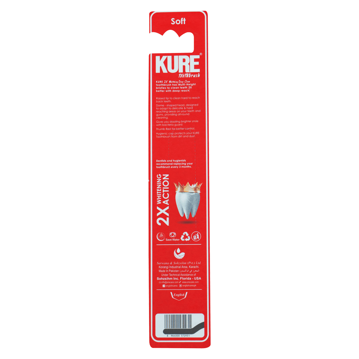 Kure 2X Whitening Action Toothbrush
