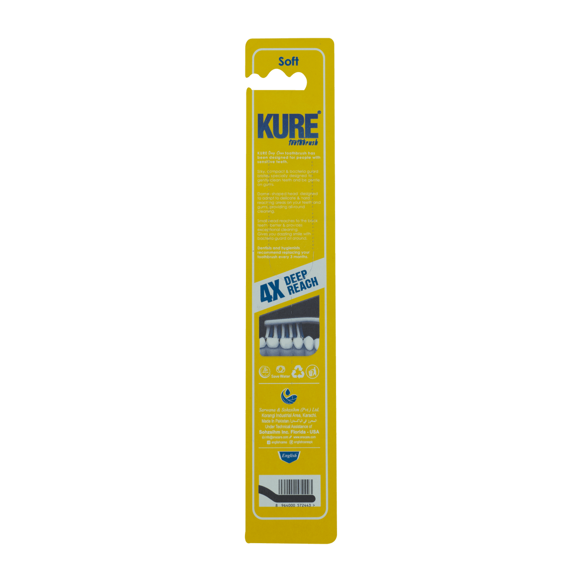 Kure 4X Bacteria Guard Bristles Toothbrush (Soft)