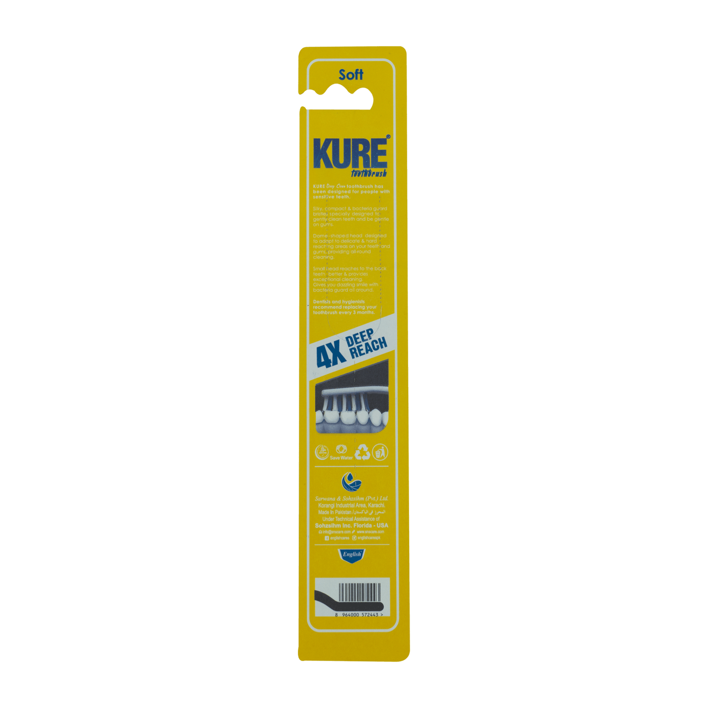 Kure 4X Bacteria Guard Bristles Toothbrush (Soft)