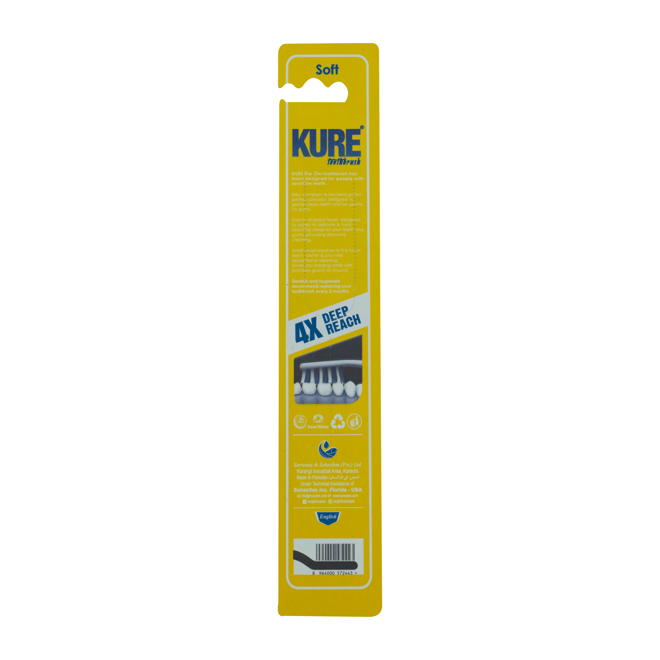 Kure 4X Bacteria Guard Bristles Toothbrush (Soft)