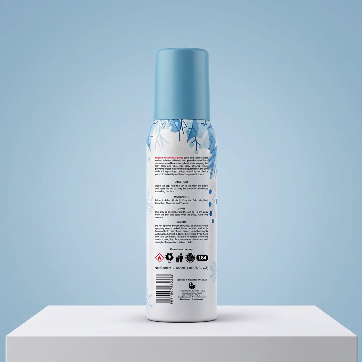 English Prickly Heat Spray – Thandaaa (120ml)
