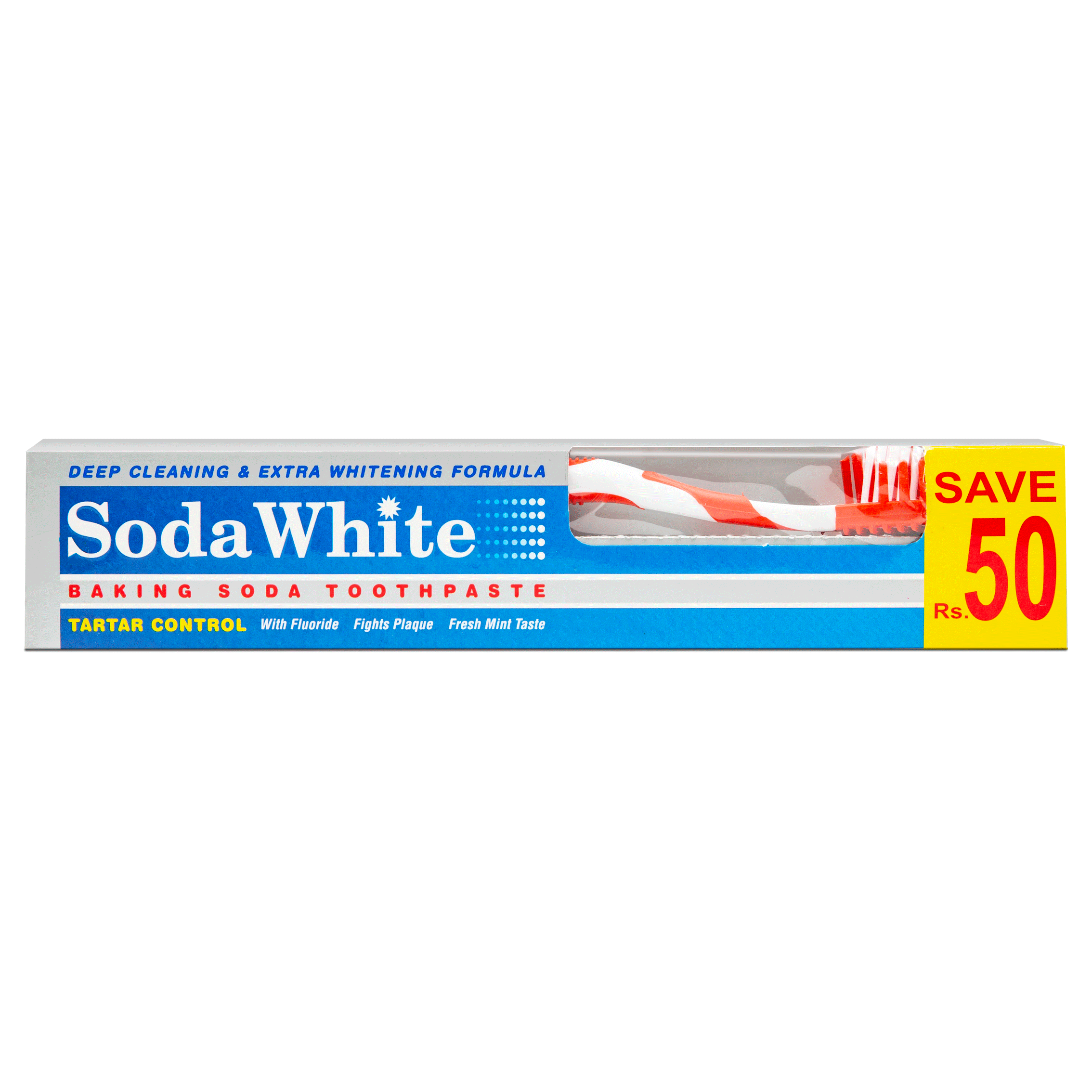 Soda White Whitening Toothpaste Brush Pack (65g)