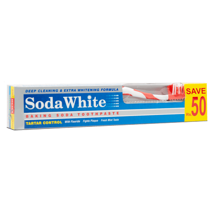 Soda White Whitening Toothpaste Brush Pack (65g)