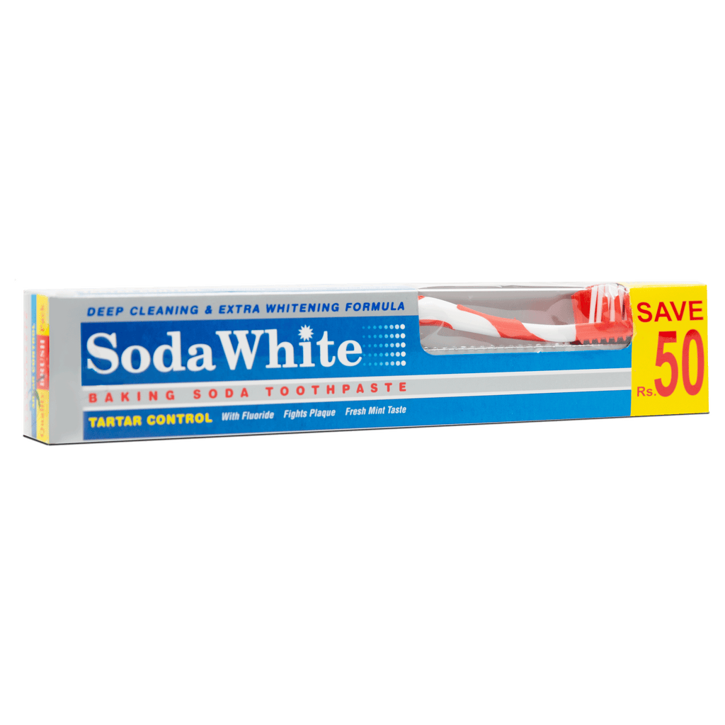 Soda White Whitening Toothpaste Brush Pack (65g)
