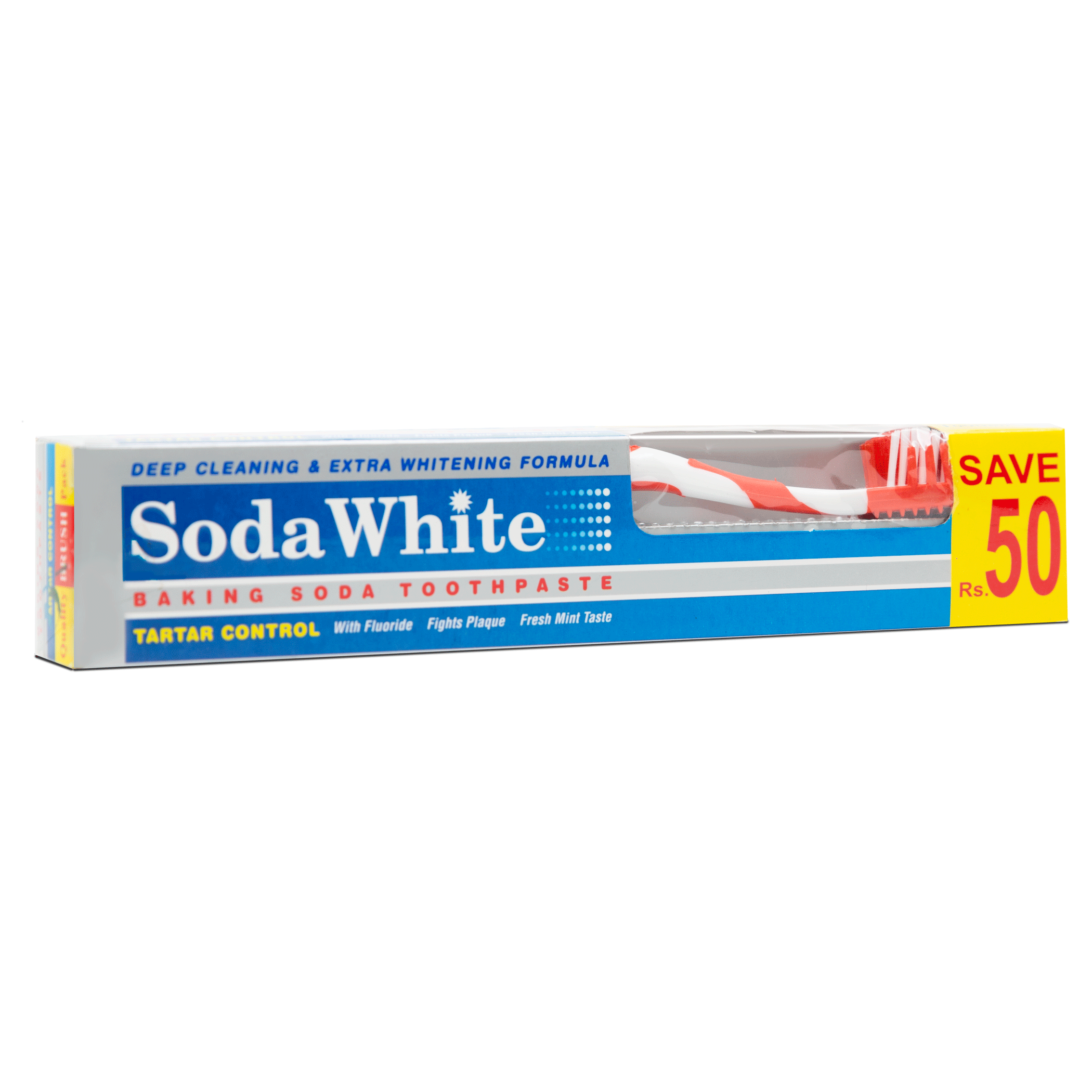Soda White Whitening Toothpaste Brush Pack (65g)