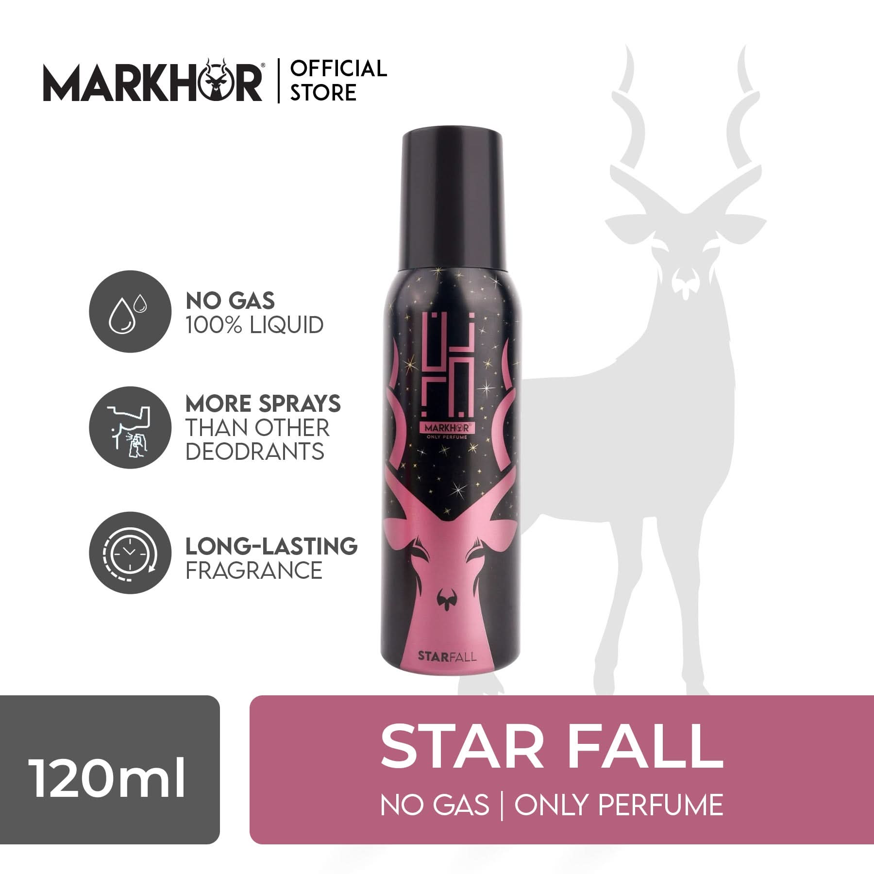 Markhor Zunn Star Fall Body Spray (Non-Gas) 120ml