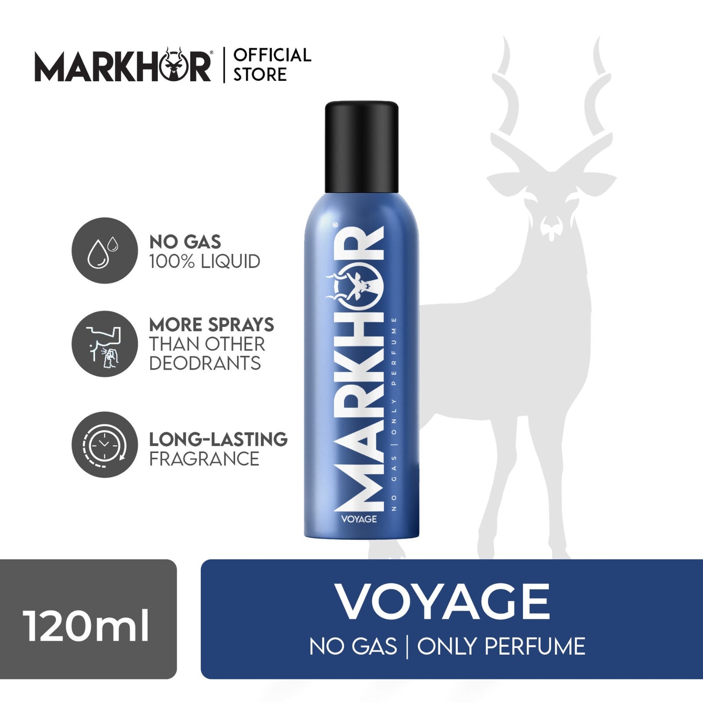 Markhor Voyage Body Spray (Non-Gas) 120ml