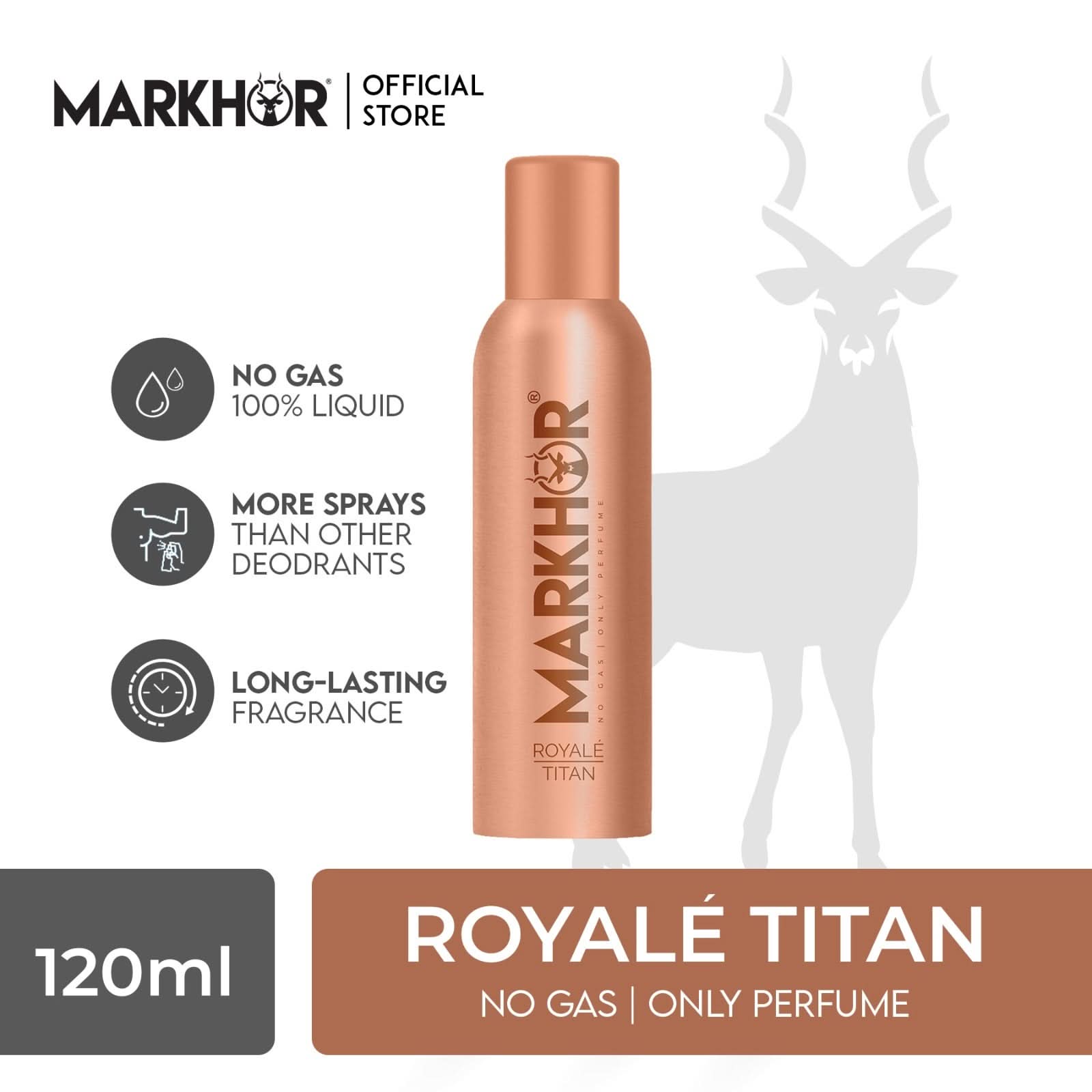 Markhor Royale Titan Body Spray (Non-Gas) 120ml