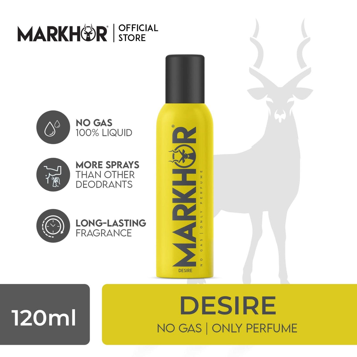 Markhor Desire Body Spray (Non-Gas) 120ml