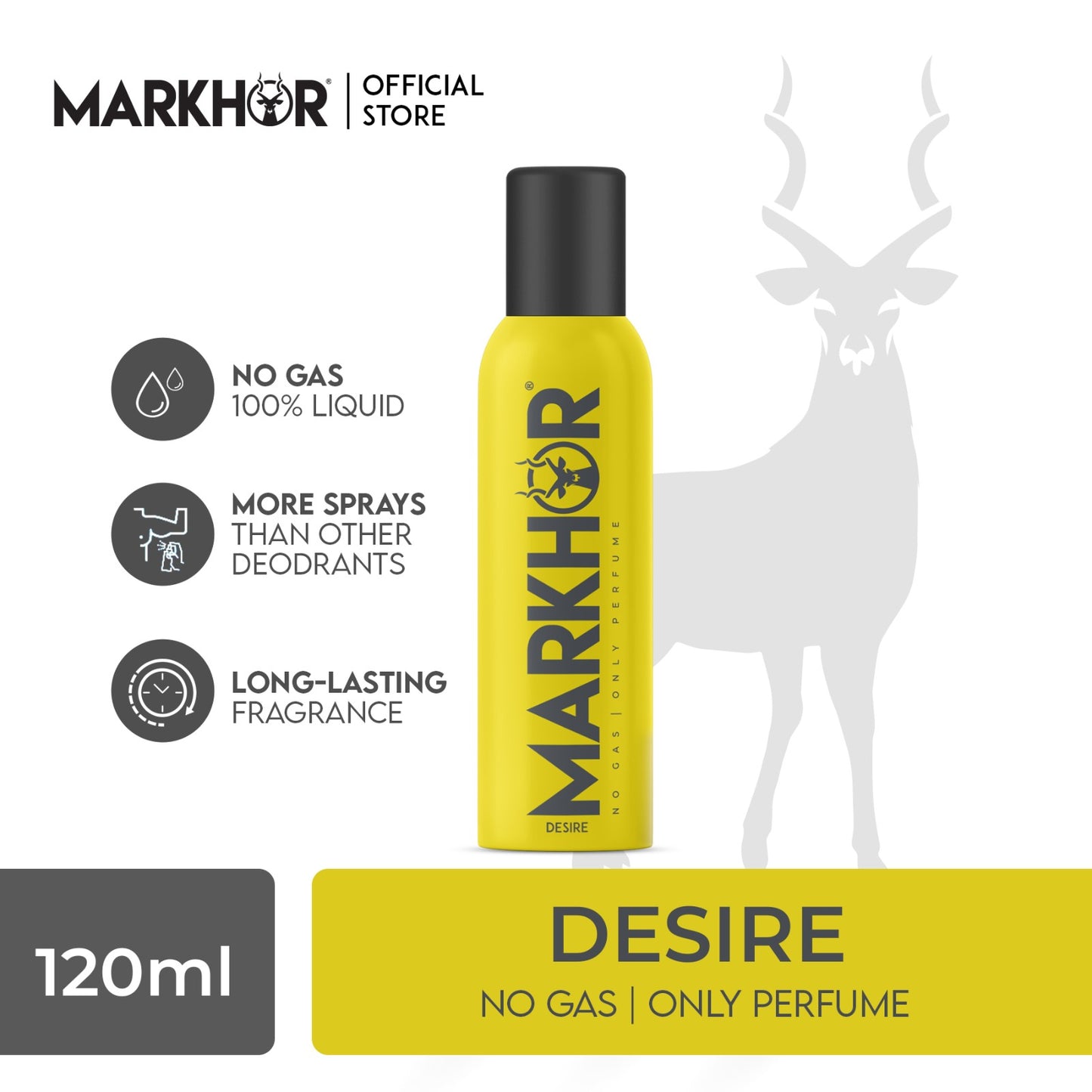 Markhor Desire Body Spray (Non-Gas) 120ml