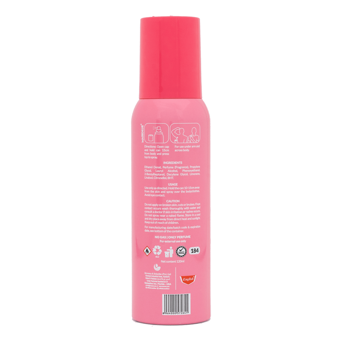 Markhor Zunn Charisma Body Spray (Non-Gas) 120ml