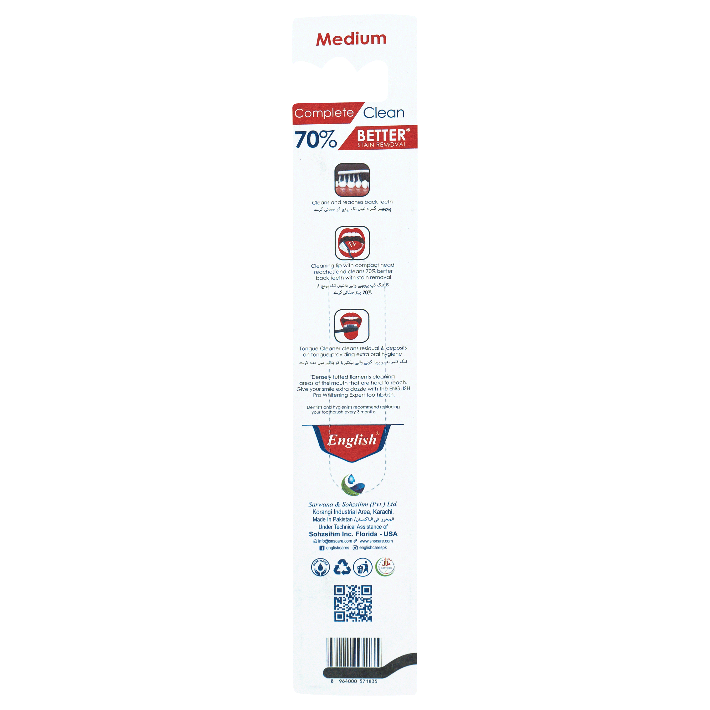 English Pro-Whitening Expert Toothbrush (Medium)