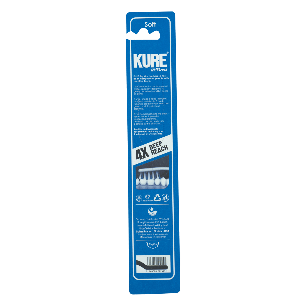 Kure 4X Bacteria Guard Bristles Toothbrush (Soft)