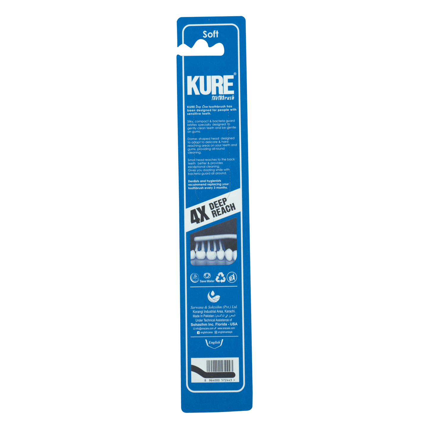 Kure 4X Bacteria Guard Bristles Toothbrush (Soft)