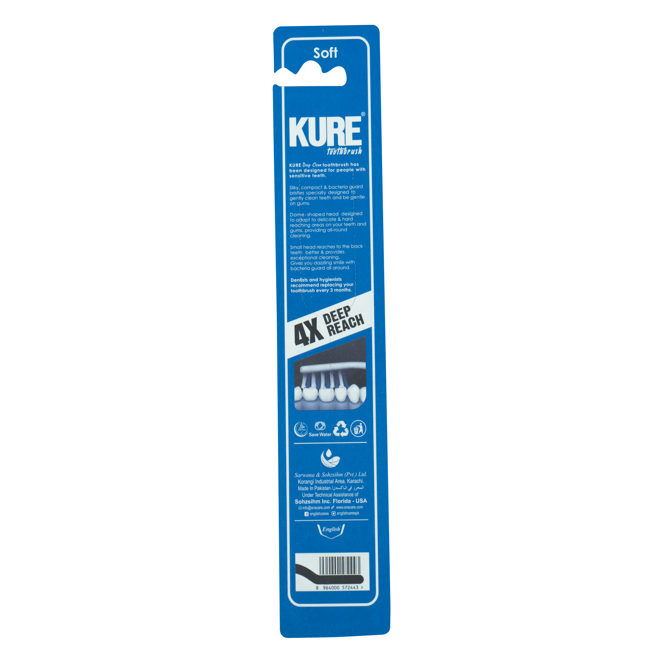 Kure 4X Bacteria Guard Bristles Toothbrush (Soft)